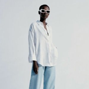 NWT Zara Linen Button Up